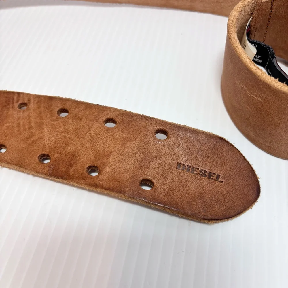 Diesel Vintage 100% Leather Made in Italy‎ Brown Belt Size 95 / 38